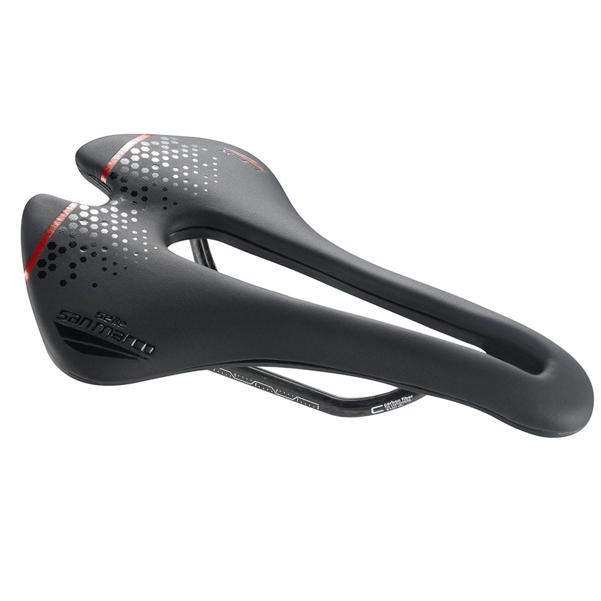 Zadel SELLE SAN MARCO ASPIDE SHORT OPEN-FIT CARBON FX NARROW Carbon rails