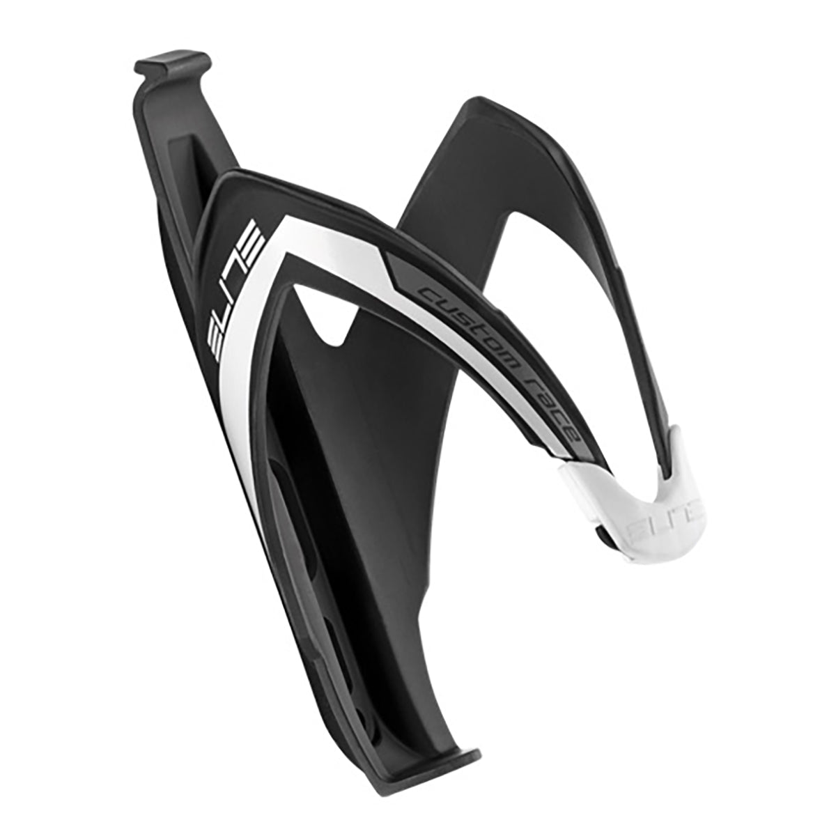 ELITE CUSTOM RACE Matt Black White Bottle Cage