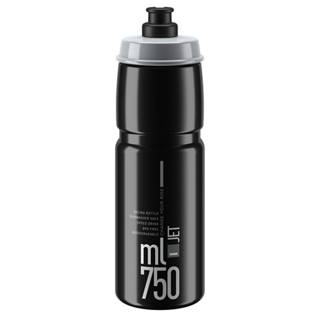ELITE JET Bottle Black Grey Logo