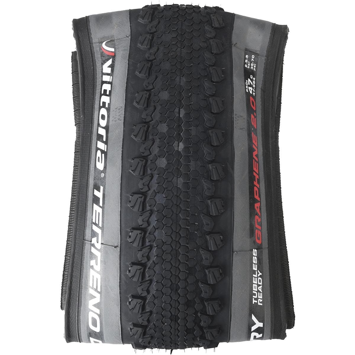 Band VITTORIA TERRENO DRY Graphene G2.0 650x47c Tubeless Ready Grijs