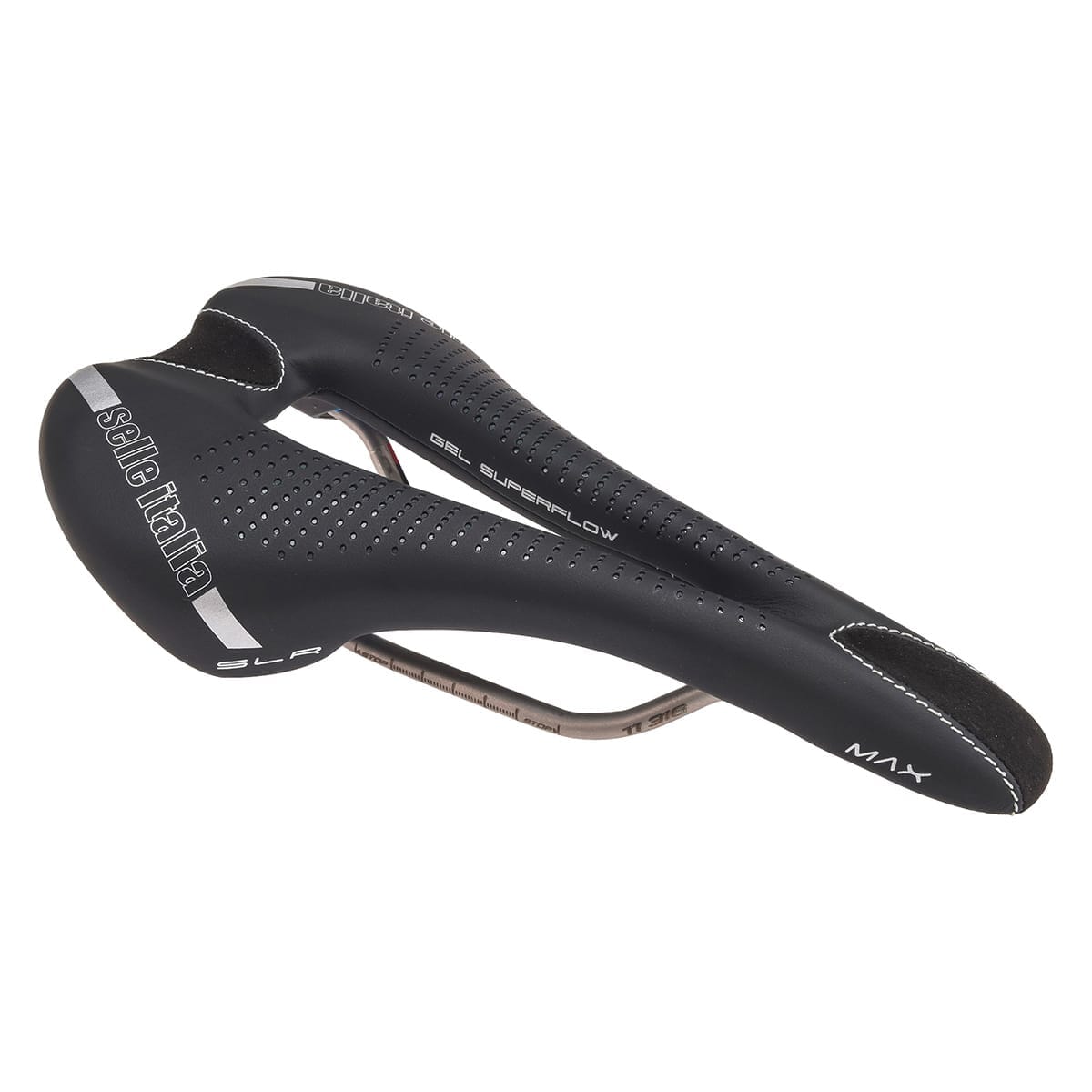 Selle ITALIA MAX SLR GEL SUPERFLOW L TI316 Rails