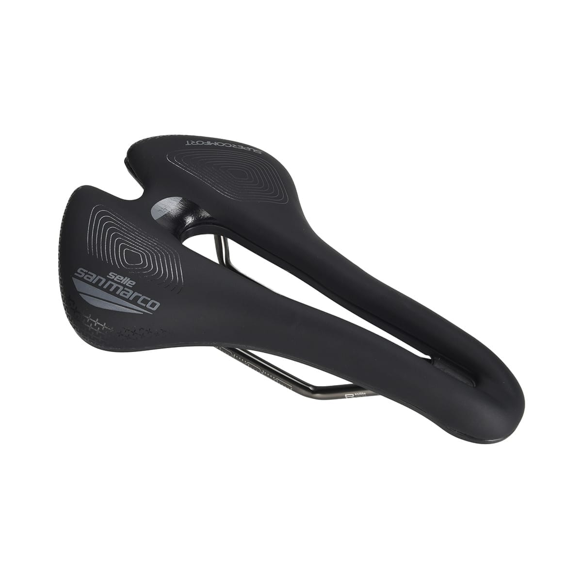 Saddle SELLE SAN MARCO APSIDE SHORT SUPERCOMFORT OPEN-FIT RACING 149mm Manganese Rails