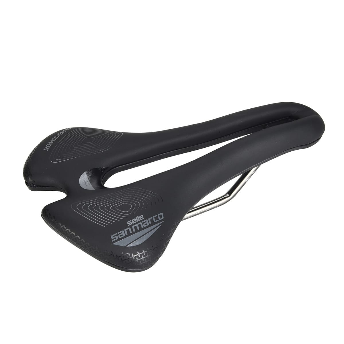 Saddle SELLE SAN MARCO APSIDE SHORT SUPERCOMFORT OPEN-FIT RACING 149mm Manganese Rails