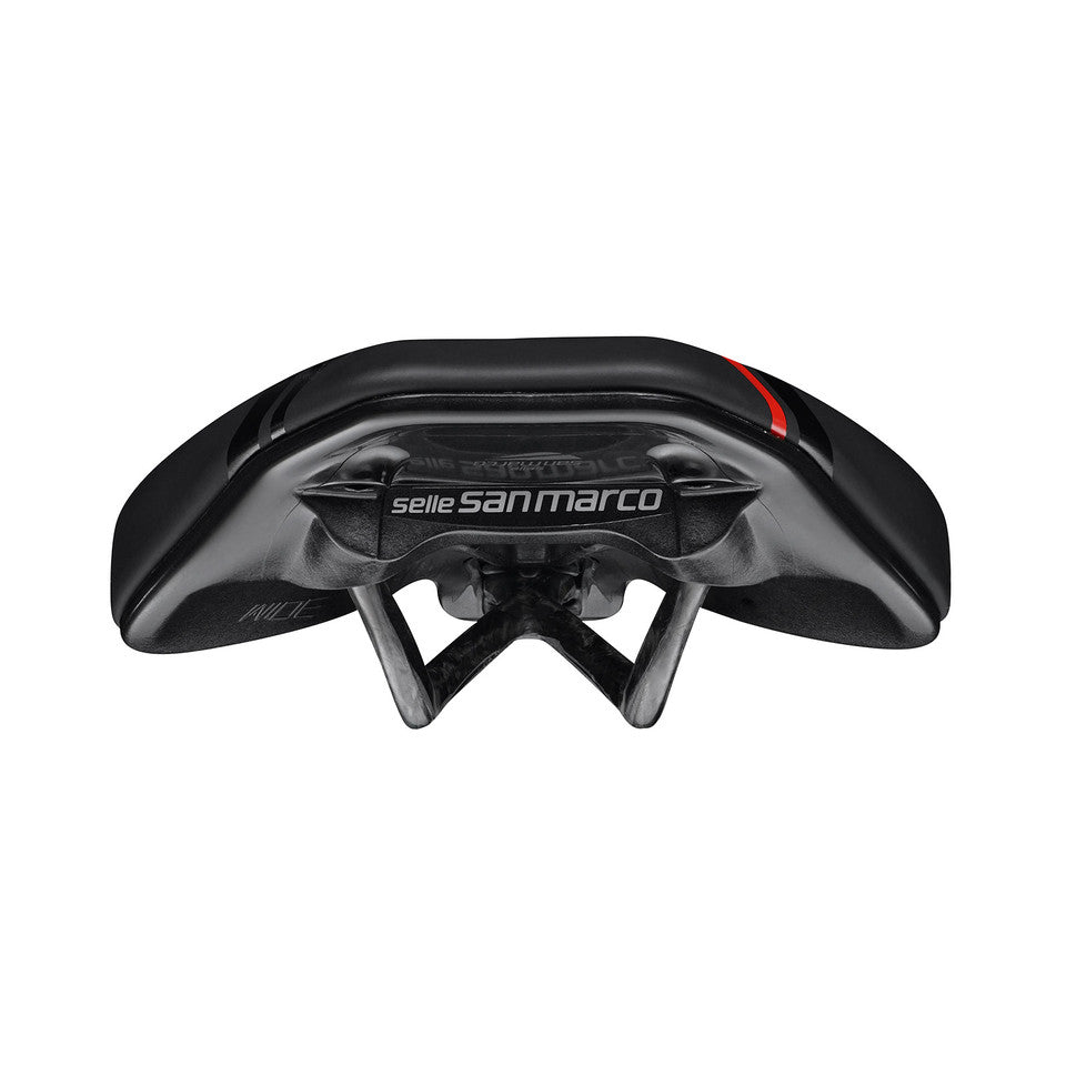 Sadel SAN MARCO GROUND SHORT OPEN-FIT CARBON FX 155mm Sort