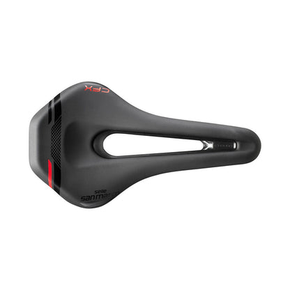 Sedlo SAN MARCO GROUND SHORT OPEN-FIT CARBON FX 140mm Černé