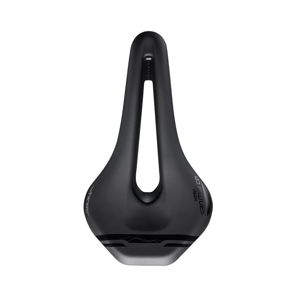 Sadel SAN MARCO GROUND SHORT OPEN-FIT DYNAMIC 140mm Sort