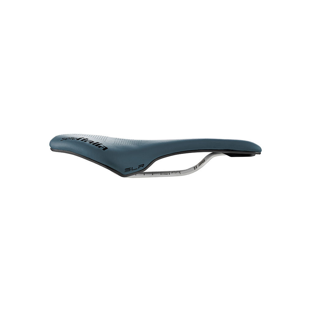 Siodełko SELLE ITALIA SLR BOOST GRAVEL SUPERFLOW L Szyny TI316 Niebieskie