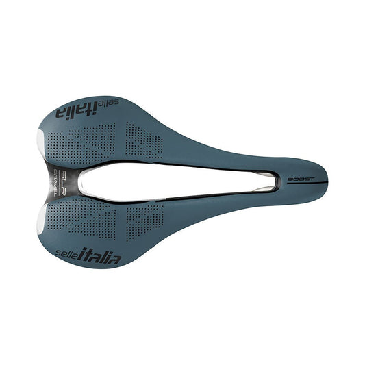 SELLE ITALIA SLR BOOST GRAVEL SUPERFLOW L TI316 Rails Blue Saddle