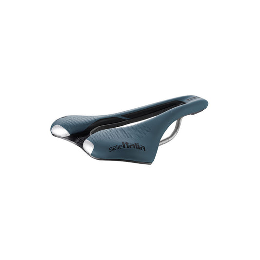 Sadel SELLE ITALIA SLR BOOST GRAVEL SUPERFLOW S Rails TI316 Blå