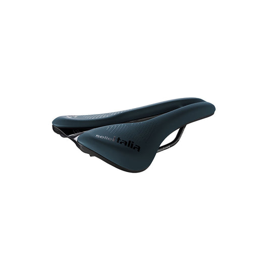 Sadel SELLE ITALIA NOVUS BOOST EVO GRAVEL SUPERFLOW TM L Mangan-skinne Blå