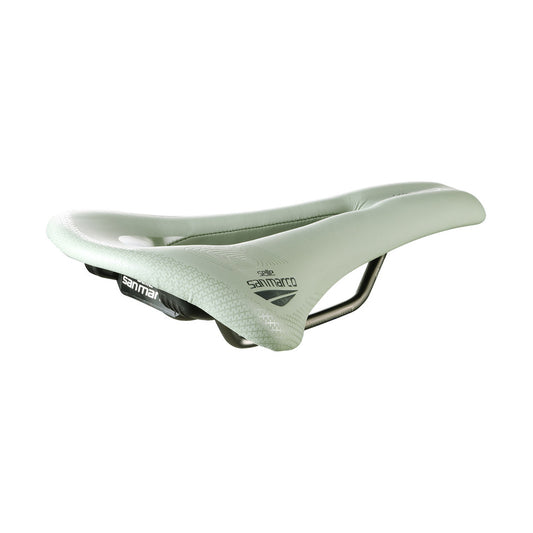 Sadel SAN MARCO ALLROAD SUPERCONFORT OPEN-FIT RACING L3 Bredde 146mm Stål Xsilite Skinner Salvie Grøn