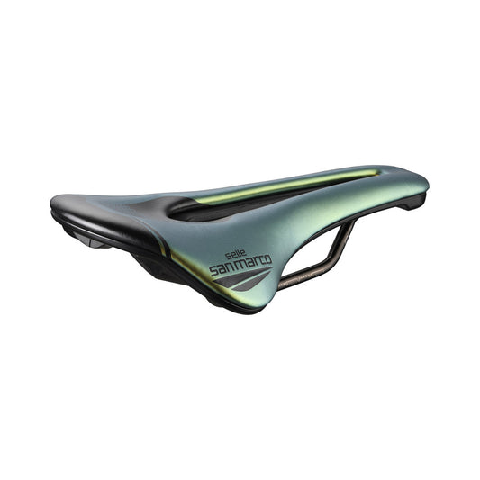 Σέλα SAN MARCO SHORTFIT 2.0 OPEN-FIT RACING L3 Πλάτος 155mm Ράγες Ατσάλι Xsilite Χρυσό