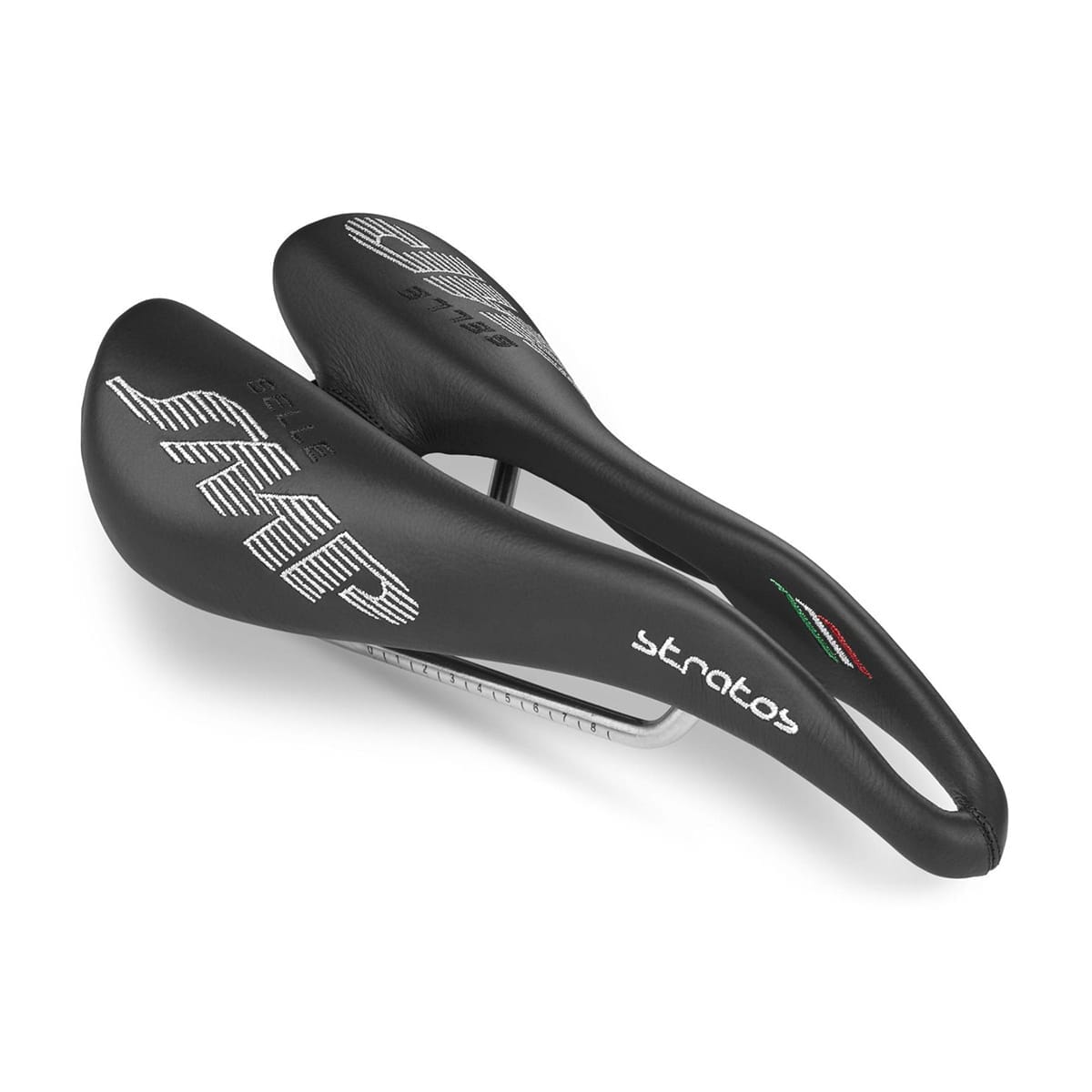 Selle SMP STRATOS Læder Rustfri Skinne Sort