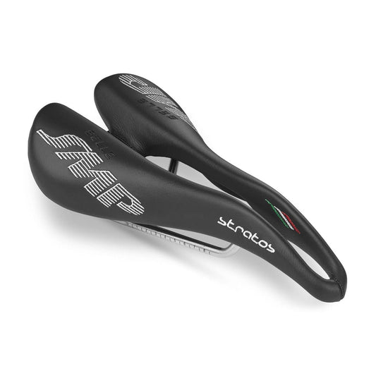 Selle SMP STRATOS Læder Rustfri Skinne Sort
