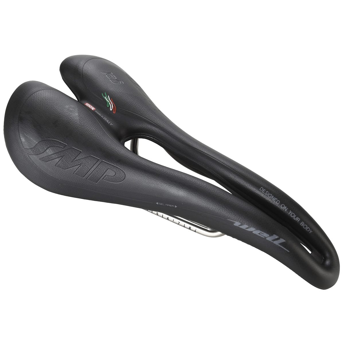 Selle SMP WELL GEL bredde 144mm stålskinners
