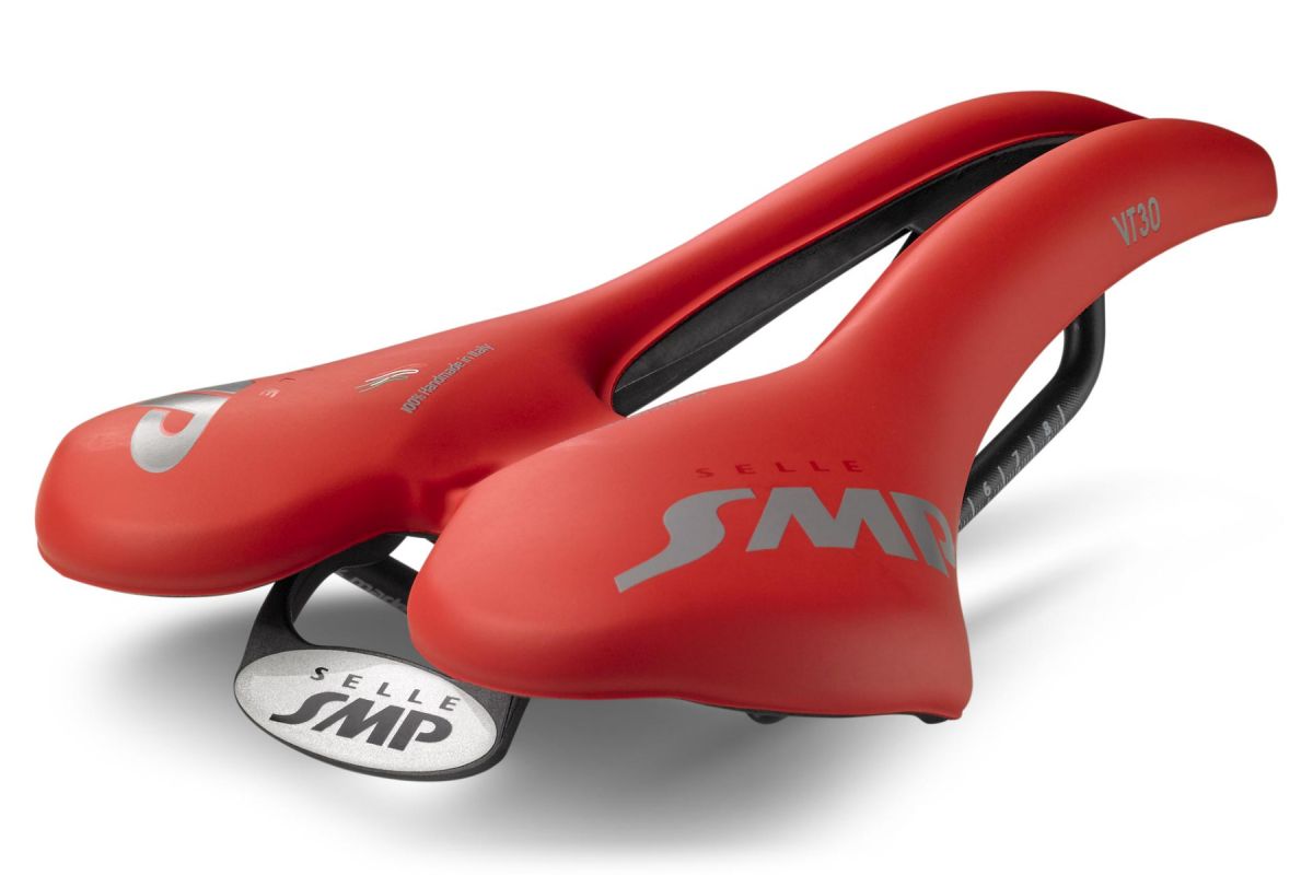 SMP VT30 Saddle Width 155mm Steel Rails Red
