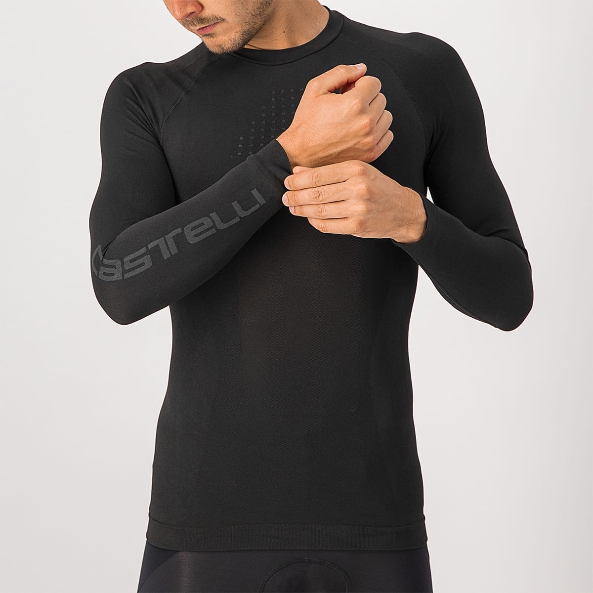 Undertrøje CASTELLI CORE SEAMLESS Langærmet Sort