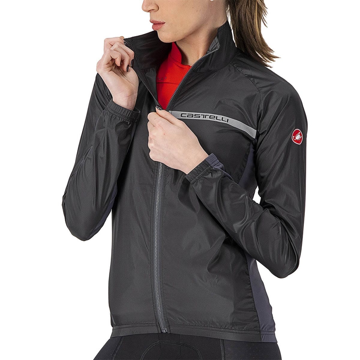 CASTELLI SQUADRA STRETCH Women's Jacket Black/Grey