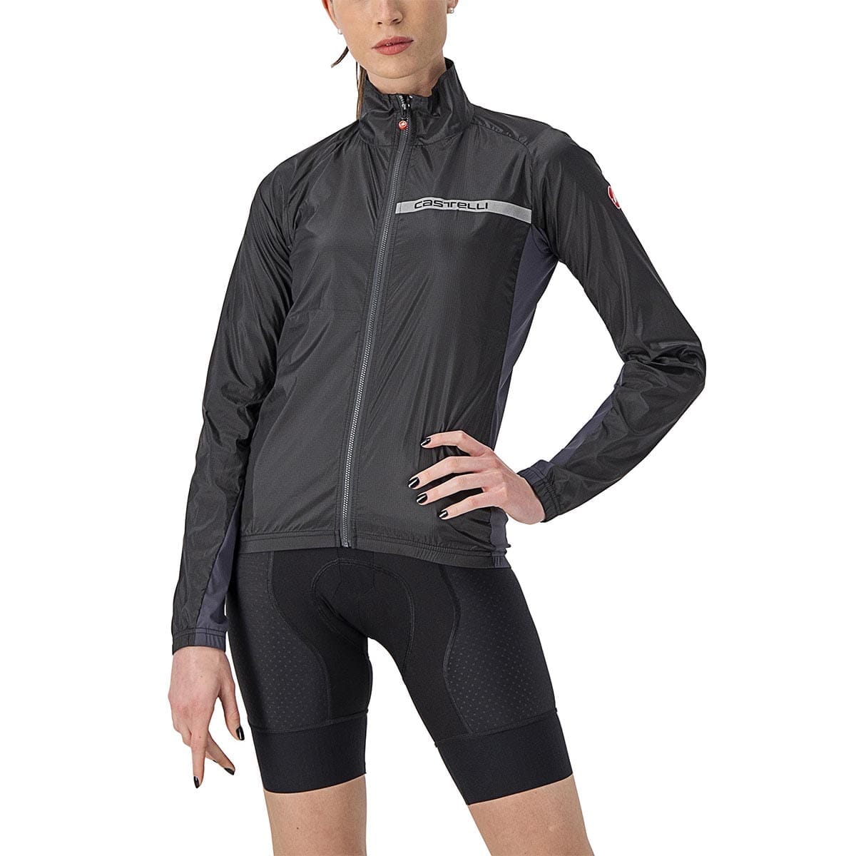 CASTELLI SQUADRA STRETCH Women's Jacket Black/Grey