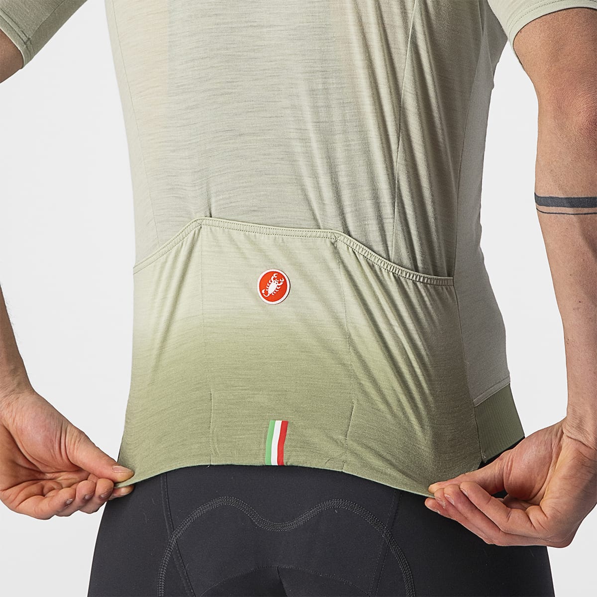 Cykeltröja CASTELLI ESSENZA Kortärmad Grön