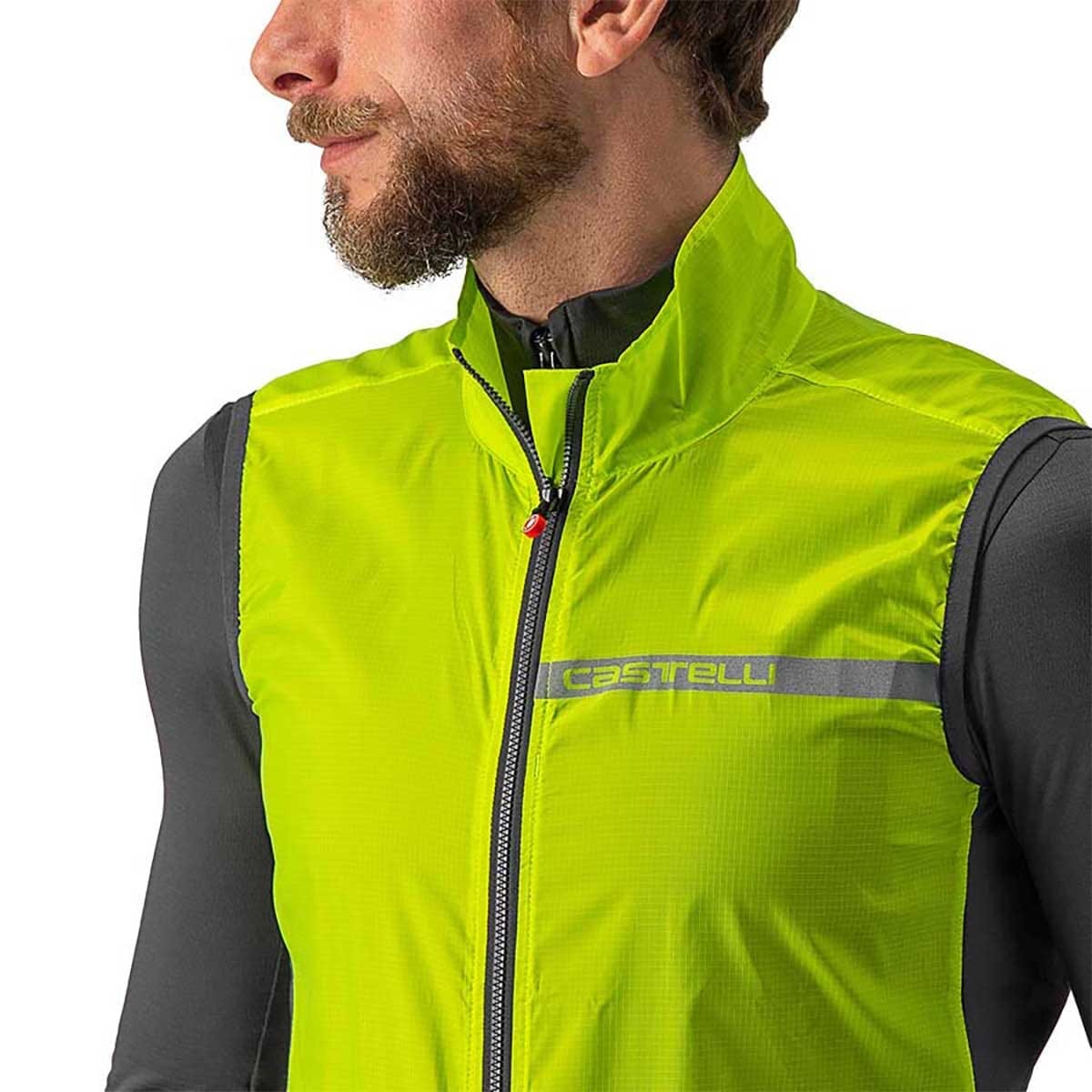CASTELLI SQUADRA STRETCH Gilet Yellow/Grey