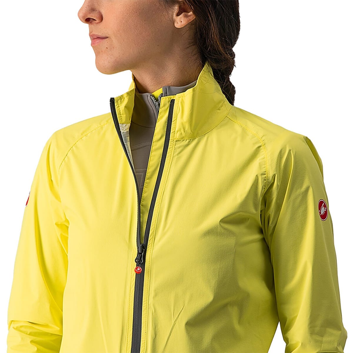 Jacket CASTELLI EMERGENCY 2 RAIN Dames Geel