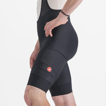 Krátké cyklistické kalhoty na traky CASTELLI UNLIMITED CARGO černé