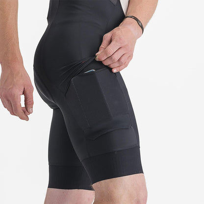Krátké cyklistické kalhoty na traky CASTELLI UNLIMITED CARGO černé