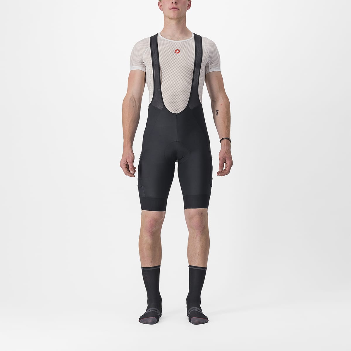 Krátké cyklistické kalhoty na traky CASTELLI UNLIMITED CARGO černé