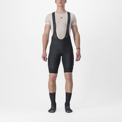 Krátké cyklistické kalhoty na traky CASTELLI UNLIMITED CARGO černé