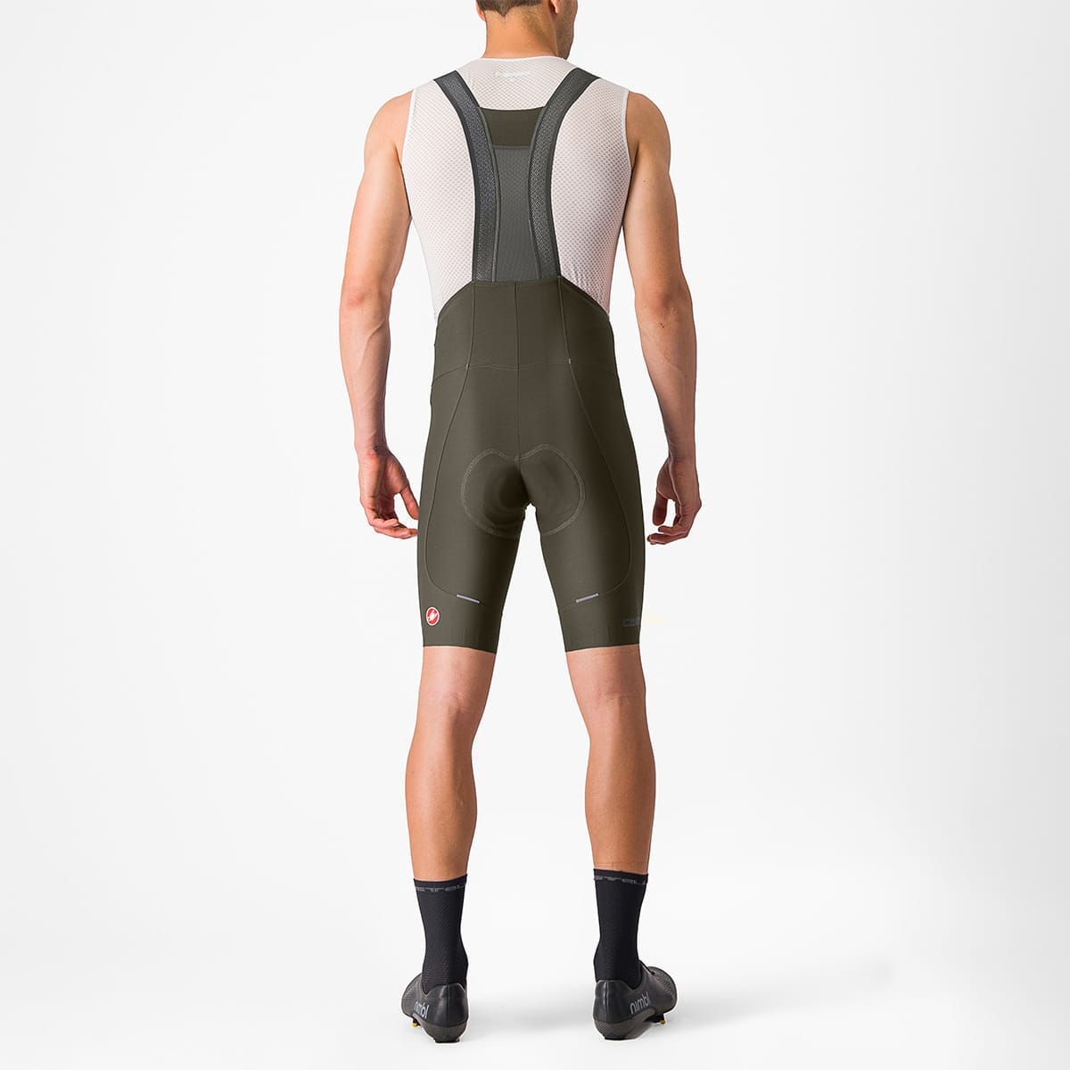 Korte Bretellen Fietsbroek CASTELLI ESPRESSO Kaki