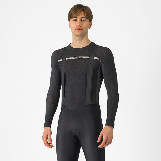 Spodní Prádlo CASTELLI MERINO SEAMLESS s Dlouhým Rukávem Černé