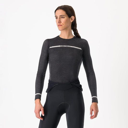 Εσώρουχο CASTELLI MERINO SEAMLESS Γυναικείο Μακρυμάνικο Μαύρο