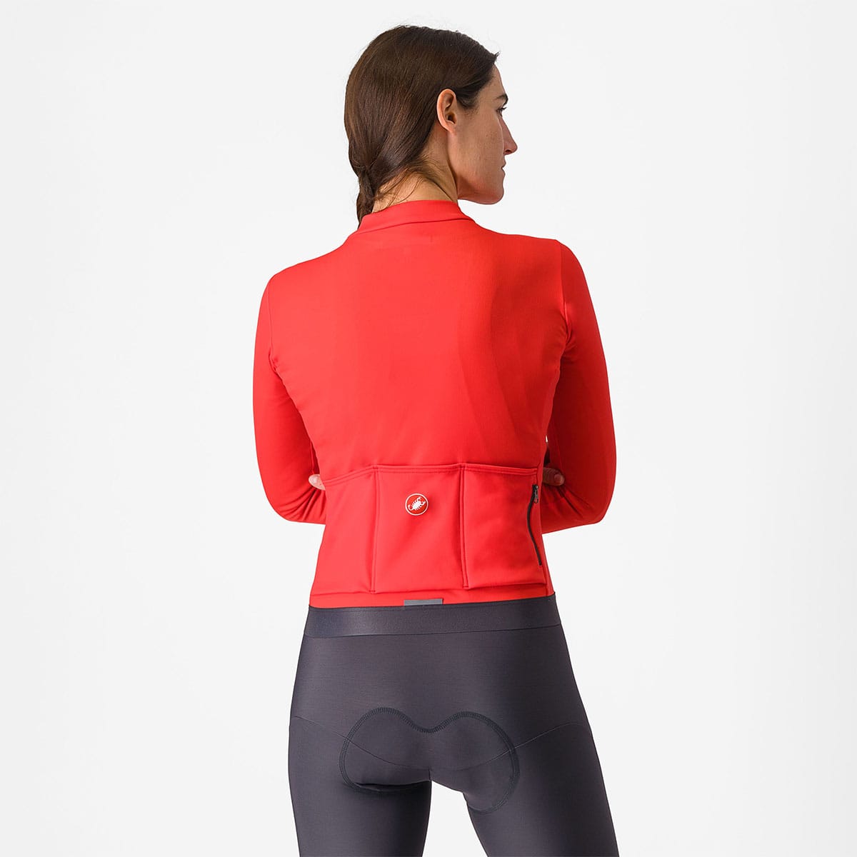 Cykeltrøje CASTELLI ESPRESSO THERMAL Dame Langærmet Hibiscus