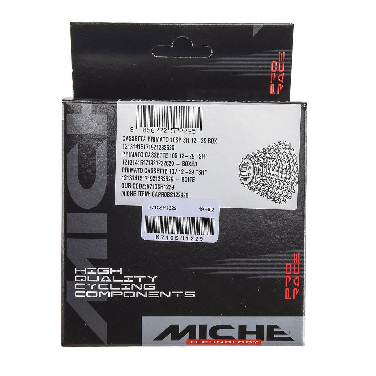 10-vaihteinen kasetti MICHE PRIMATO Shimano