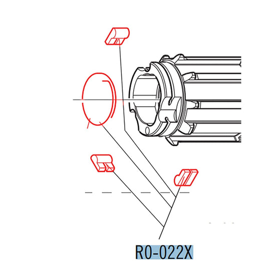 Sada 3 západek a pružin těla volnoběžky FULCRUM Silnice Shimano HG #R0-022X