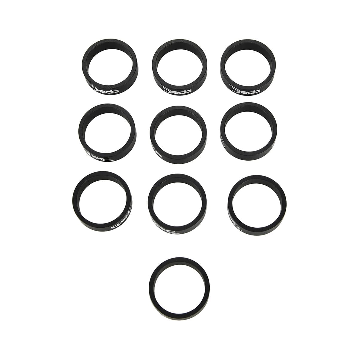 DEDA 1 1/8" Aluminium 10mm Height Headset Spacer Kit of 10