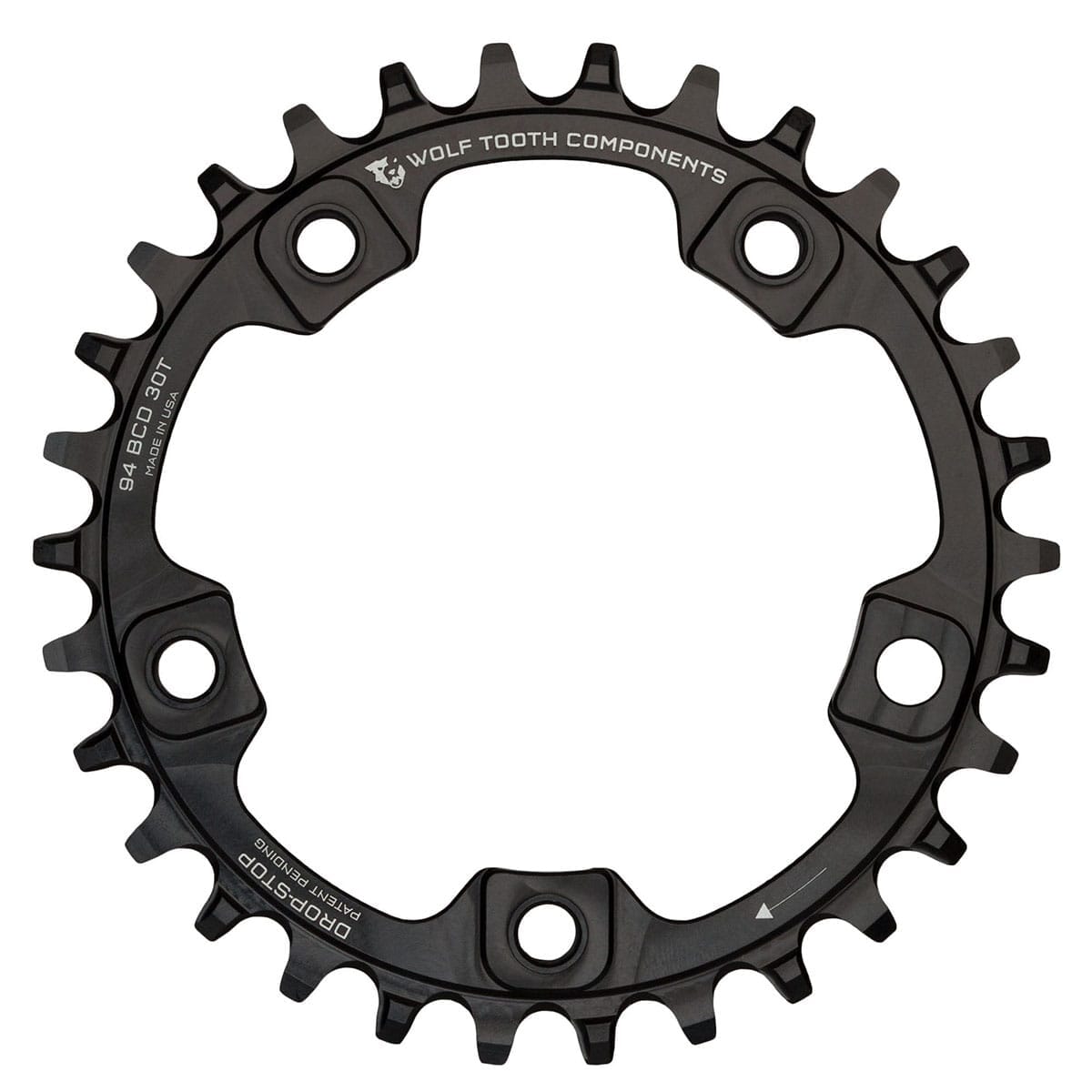 Převodník WOLF TOOTH 94 BCD 9/10/11/12V 5 otvorů 94mm Černá