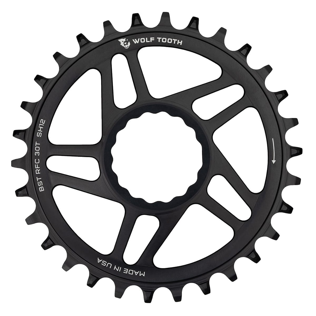 Μονό Πλατό WOLF TOOTH BOOST 12V Raceface CINCH Shimano Direct Mount Offset 3mm Μαύρο