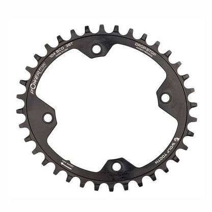 Kædehjul WOLF TOOTH ELLIPTICAL 104 BCD 12V Shimano 4 Huller 104mm Sort