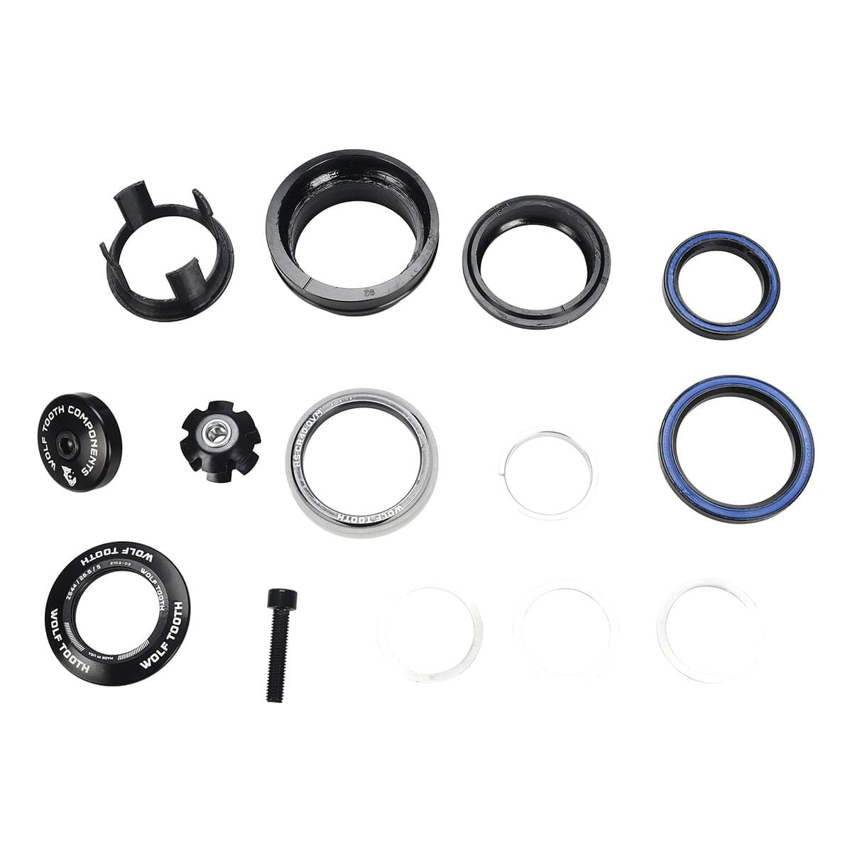 WOLF TOOTH PREMIUM Angleset 1° Short External Semi-Integrated Headset ZS44/EC49 Black