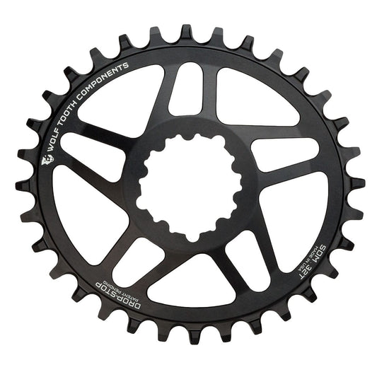 Enkelvoudig kettingblad WOLF TOOTH ELLIPTICAL 10/11/12V Sram Direct Mount Offset 6mm Zwart
