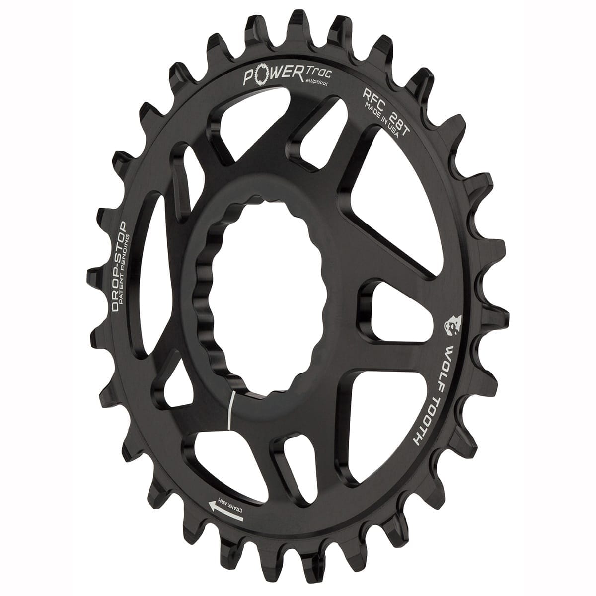 WOLF TOOTH ELLIPTICAL 9/10/11/12s Raceface CINCH Direct Mount 6mm Offset Black Chainring