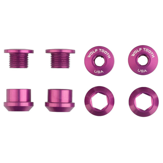 Kit of 4 Screws and Threaded Nuts M8x6 mm WOLF TOOTH 1X Transmission Purple