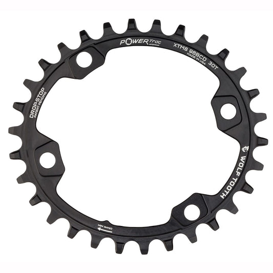 Tandwiel WOLF TOOTH ELLIPTICAL 96 BCD 11V Shimano XT M8000/SLX M7000 4 Gaten 96mm Zwart