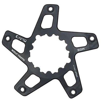 Tarcza korby WOLF TOOTH CAMO M5 Sram Direct Mount Offset -5mm Czarna