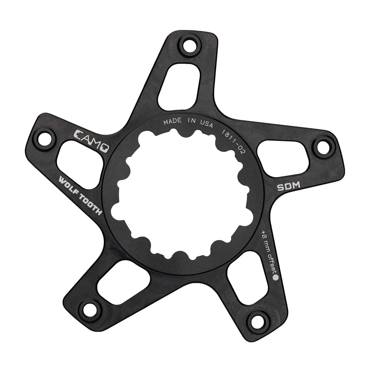 Krankarmsstjerne WOLF TOOTH CAMO Sram Offset 2mm Sort