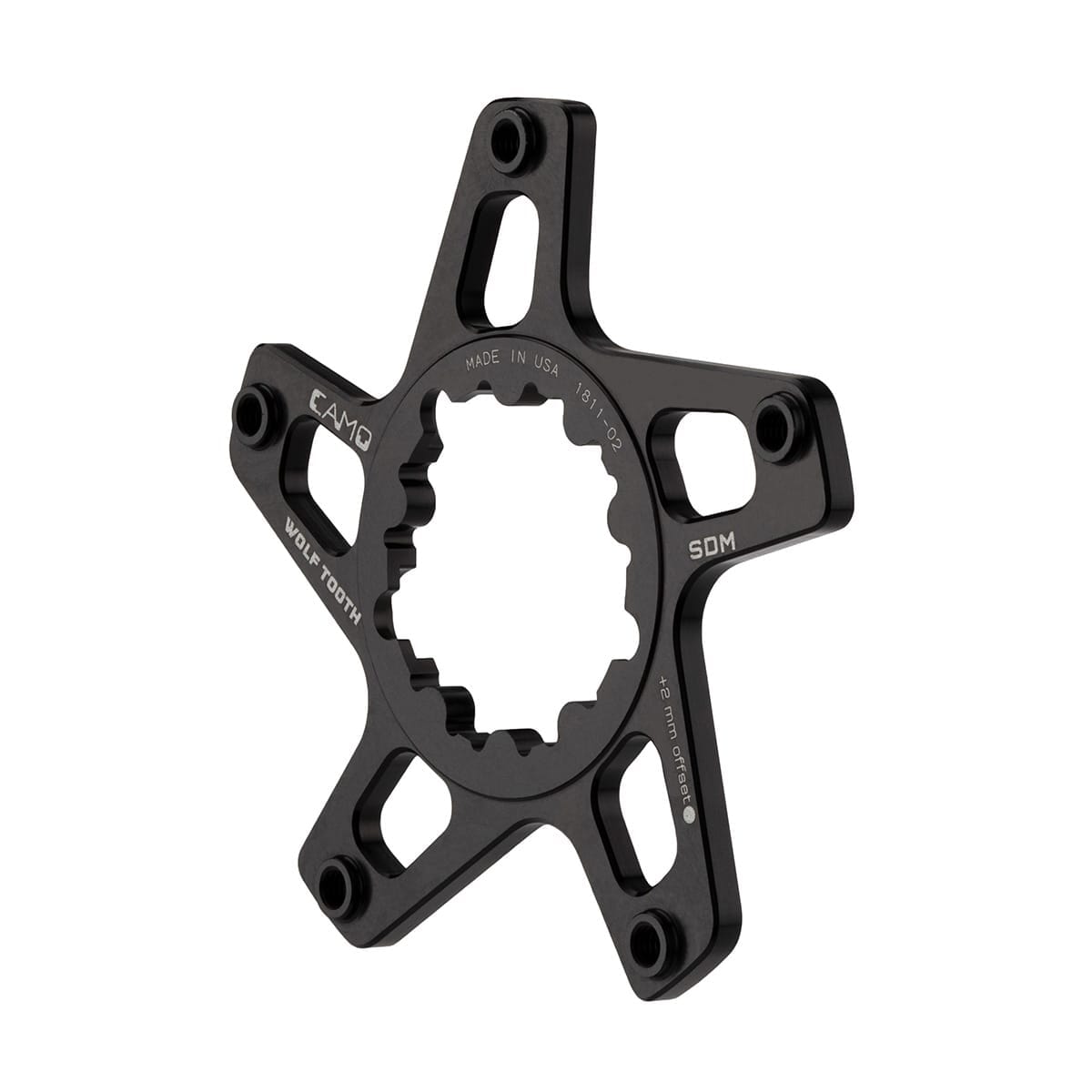Krankarmsstjerne WOLF TOOTH CAMO Sram Offset 2mm Sort