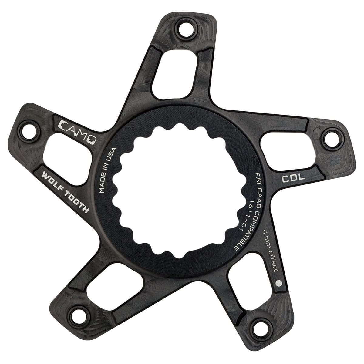 WOLF TOOTH CAMO M1 Cannondale Direct Mount Offset -1mm Chainring Spider Black