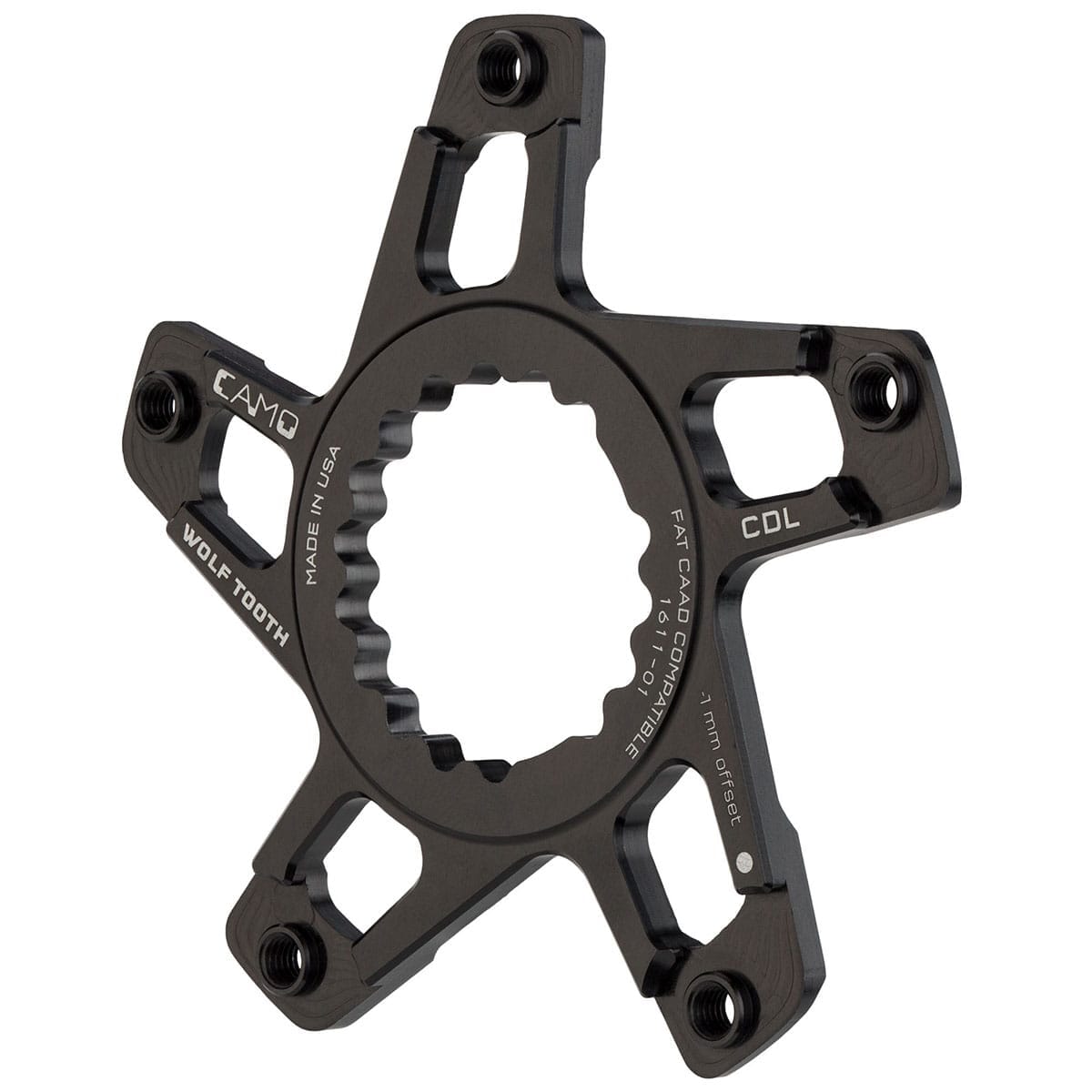 WOLF TOOTH CAMO M1 Cannondale Direct Mount Offset -1mm Chainring Spider Black